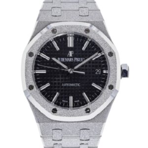 오데마피게 로얄오크 Frosted Selfwinding 41mm 15410 Full Frosted Steel Black Dial[APS]