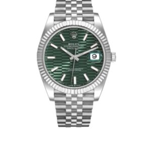 롤렉스 데이저스트 41mm 126334-0030 Full 904L Fluted Motif Green Dial Jubilee[VS]