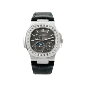 파텍필립 노틸러스 40mm 5722G-001 Diamond Bezel White Gold Leather Strap Grey Dial[PPF]