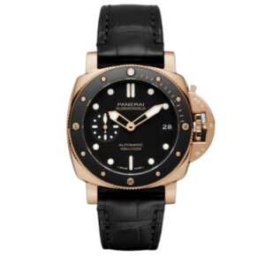 파네라이 섭머저블 42mm PAM00974 Rose gold Leather Strap Black Dial[VS]