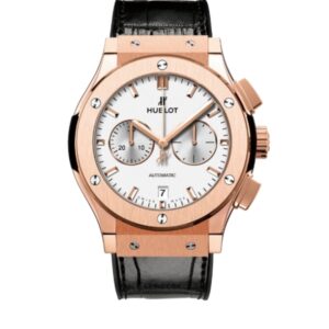 위블로 클래식퓨전 Chronograph 45mm Rose Gold Leather Strap White Dial[HB]