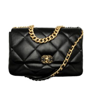 [탑티어/해외배송]샤넬 *정품가죽* 19백 맥시(블랙/금장/램스킨)