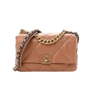 [탑티어/해외배송]샤넬 *정품가죽* 19백 스몰(브라운/금장/램스킨)