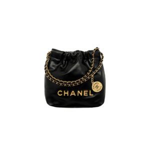 [프리미엄/해외배송]샤넬 22백 미니 핸드백(블랙/금장/램스킨)