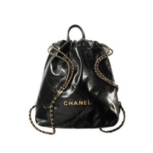 [프리미엄/해외배송]샤넬 22백 스몰 백팩(블랙/금장/카프스킨)
