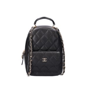 [프리미엄/해외배송]샤넬 24C 미니 백팩(블랙/금장/캐비어)