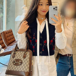 [기은세]gucci 홀스빗 1955 탑 핸들 스몰 숄더백(GG수프림/브라운)