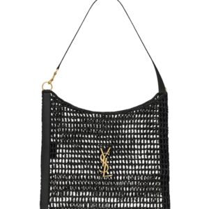 [프리미엄/해외배송]생로랑 라피아 옥살리스 크로셰 숄더백(블랙)