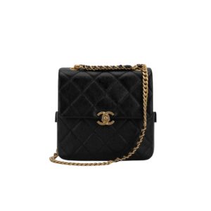 [프리미엄/해외배송]샤넬 빈티지 체인 퀼팅 백팩(블랙/금장/캐비어)