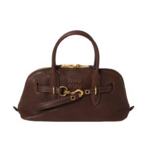 [프리미엄/해외배송]미우미우 아방뛰르 탑 핸들 백 레귤러(브라운)