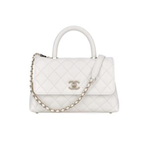 [프리미엄/해외배송]샤넬 코코핸들 스몰 플랩 백(화이트/금장/캐비어)