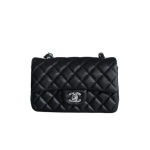 [탑티어/해외배송]샤넬 *정품가죽* 클래식 플랩백 미니(블랙/은장/캐비어)