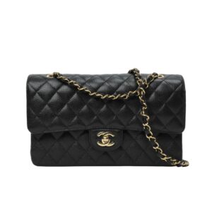 [탑티어/해외배송]샤넬 *정품가죽* 클래식 플랩백 미디엄(블랙/금장/캐비어)