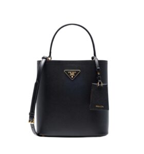[프리미엄/해외배송]프라다 파니에 사피아노 미디엄 백(블랙)