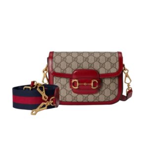 [프리미엄/해외배송]구찌 홀스빗 1955 미니 숄더백(GG수프림/레드)