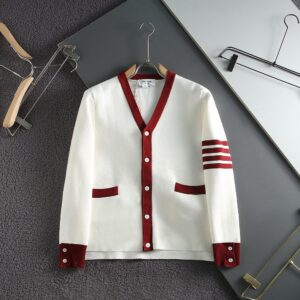 [국내배송]톰브라운 신상 4바 배색 양모 버튼 가디건