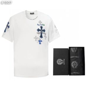 [국내배송]크롬하츠 블루 멀티 크로스 티셔츠