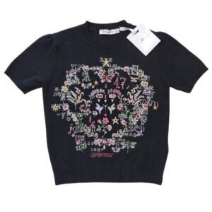 [국내배송]디올 캐시미어 디오라마르 반팔 자수 니트 웨어