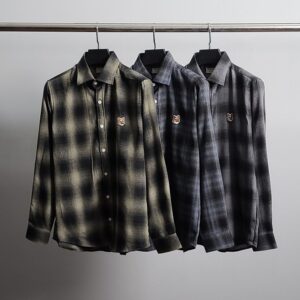 [국내배송]메종키츠네 폭스헤드 타탄체크 셔츠