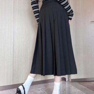 [국내배송]미우미우 플리츠 배색스커트