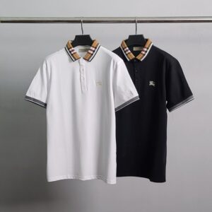 [국내배송]버버리 체크카라 기사자수 반팔 카라티