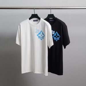 [국내배송]루이비통 블루로고 코튼 반팔티