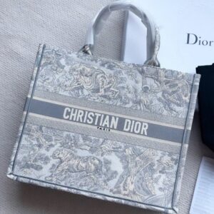 [국내배송]디올 북토트 그레이 에크루 자수 라지