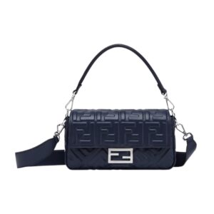 [프리미엄/해외배송]펜디 바게트 백 미디엄 FF(네이비/은장)